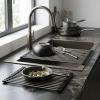 Pure.Sink Comfort Gun Metal Roll Mat for Sink RM-GunMetal